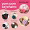 Incraftables Pom Pom Keychain Balls with Tassels &#x26; Keyrings (24 Set). Best Multicolor Large Fuzzy 3 inch Fur Pompom Keychains. Bulk Fluffy Puff Ball Keychains for Adults &#x26; Kids.